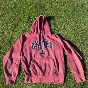 Oxford University Maroon Hooded Sweatshirt - Men's Cozy Pullover